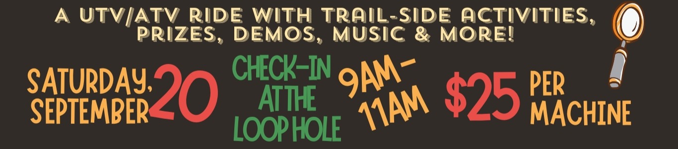 Join us Sept. 20, 2025 for a family friendly UTV / ATV ride in Tomahawk!